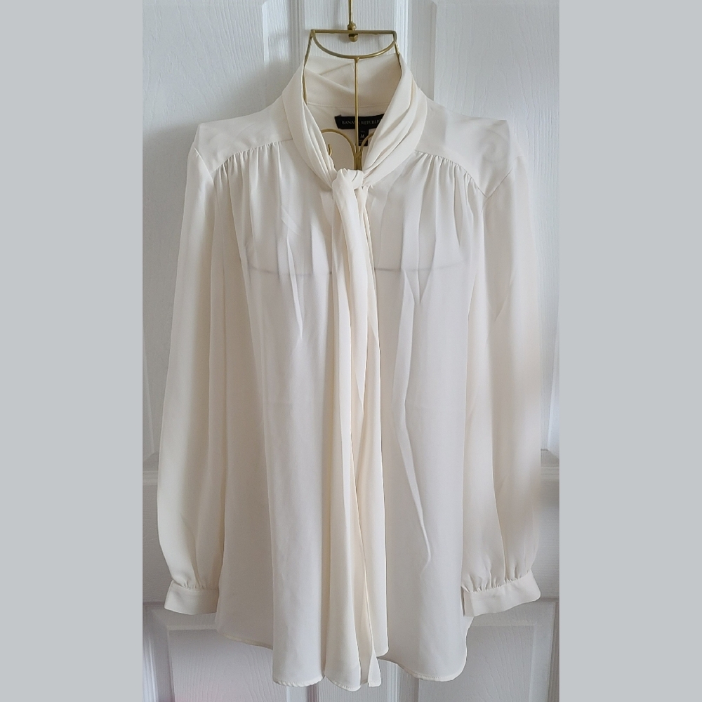Banana Republic Tie-Neck Blouse